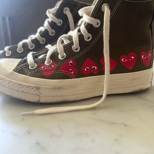Comme des Play converse brown multi heart chuck 70 high